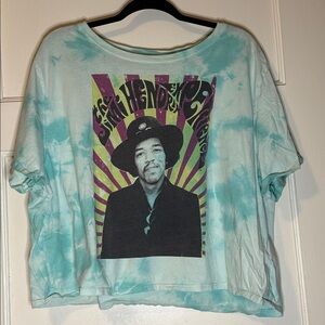 Lucky Brand retro Jimi Hendrix crop tee